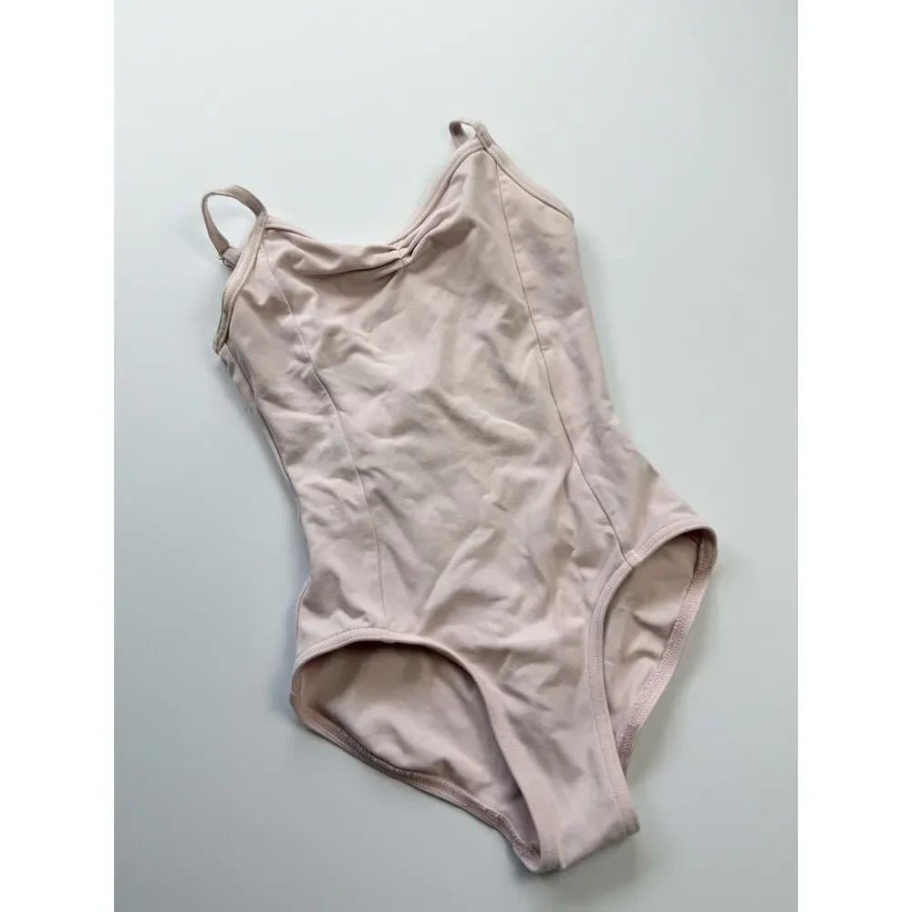 Capezio Girls Pink V-Neck Camisole Leotard Size I Dance - Medium